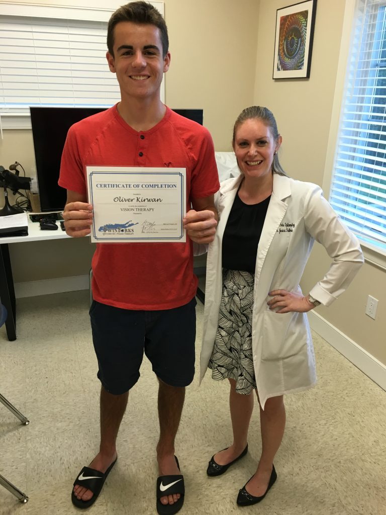 Good Job Oliver, Congrats on Finishing up Vision Therapy!